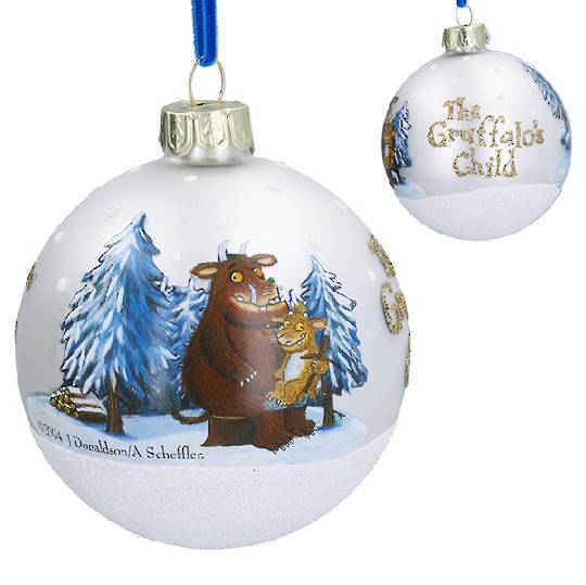 Glass Ball White, Gruffalo & Gruffalo's Child 8cm *ETA Nov